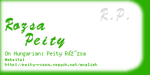 rozsa peity business card